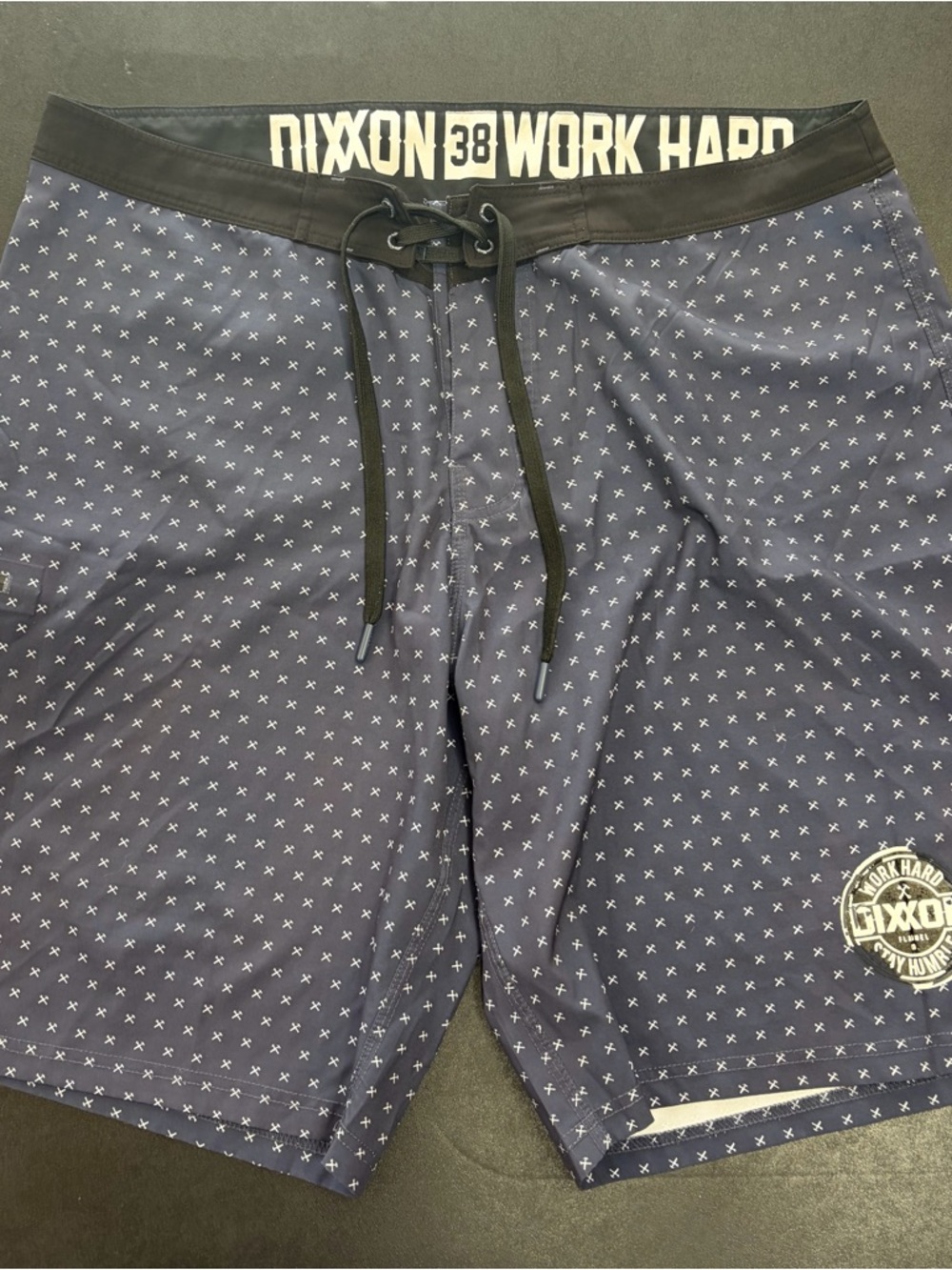 DIXXON Men's Navy Micro Cross Board Shorts